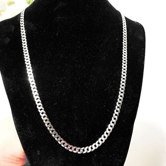 Sterling Silver Cuban Link Necklace - Picture 3 of 3